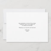 Retro Bold Typografy Black Foto Abschluss Dankeskarte (Rückseite)