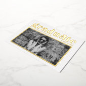 Retro Bold Typografy Foto Abschluss Folieneinladung (Gedreht)