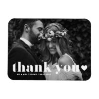 Retro Bold Typografy Foto Wedding Danke
