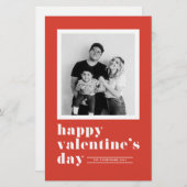 Retro Bold Typografy Red Valentine's Day Card (Vorne/Hinten)