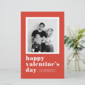 Retro Bold Typografy Red Valentine's Day Card (Stehend Vorderseite)