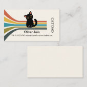 Retro Bold Visitenkarte | Katzenpapa (Vorne/Hinten)