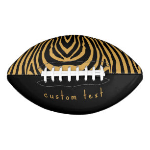RETRO BOLD WILD TIERE STRIPED DRUCKGOLD BLACK FOOTBALL