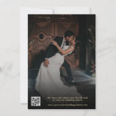 Retro Bold wir machen Black & Gold QR Code Hochzei Einladung (Rückseite)