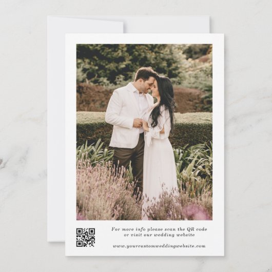 Retro Bold wir machen Schwarz & Weiß QR Code Hochz Einladung (Rückseite)