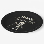 Retro Bone Appetit Spooky Halloween Pappteller (Schrägansicht)