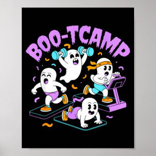 Retro Boo-Tcamp lustiger gruseliger Halloween Poster