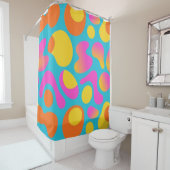 Retro Boogie – Abstract Blob Shower Curtain Duschvorhang (Beispiel)