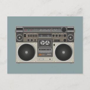 Retro-Boogie-Box für Tape-Player Feiertagspostkarte