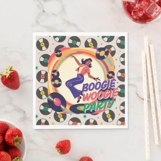 Retro Boogie Woogie Party Paper Serviette (Beispiel)