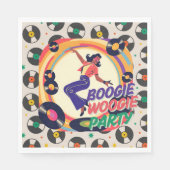 Retro Boogie Woogie Party Paper Serviette (Vorderseite)