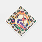 Retro Boogie Woogie Party Paper Serviette (Ecke)