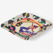 Retro Boogie Woogie Party Papierplatte Pappteller (Gewinkelt)