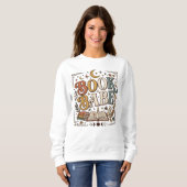Retro Book Babe Mystical Celestial Witchy Bookish Sweatshirt (Vorne ganz)