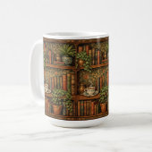 Retro book lover art kaffeetasse (Vorderseite Links)