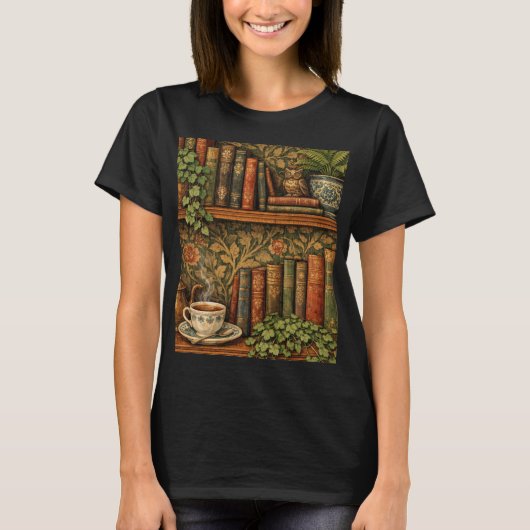 Retro book lover art T-Shirt (Vorderseite)