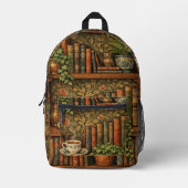 Retro book lover book club bedruckter rucksack (Vorderseite)