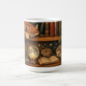 Retro book lover woodland animals kaffeetasse (Mittel)
