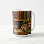 Retro book lover woodland animals kaffeetasse (VorderseiteRechts)