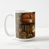 Retro book lover woodland animals kaffeetasse (Links)