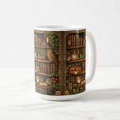 Retro book lover woodland animals kaffeetasse (VorderseiteRechts)