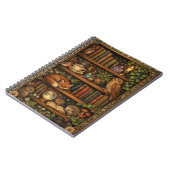 Retro book lover woodland animals notizblock (Linke Seite)