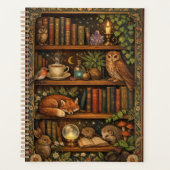 Retro book lover woodland animals planer (Vorderseite)
