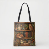 Retro book lover woodland animals tasche (Vorderseite)
