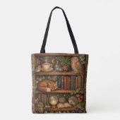 Retro book lover woodland animals tasche (Rückseite)