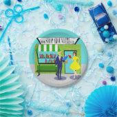 Retro Book Lovers Paper Plate Pappteller (Party)