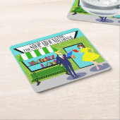 Retro Book Lovers Tasche Paper Untersetzer (angewinkelt)