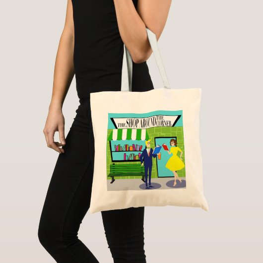 Retro Book Lovers Tote Bag Tragetasche (Vorderseite (Produkt))