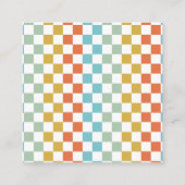 Retro Books For The Grad Graduation Checkerboard Begleitkarte (Rückseite)