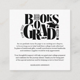 Retro Books For The Grad Graduation Checkerboard Begleitkarte