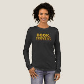 Retro Booktrovert Funny Reading Puff Tri-Blend Shirt (Volle Vorderseite)