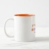 Retro Bookworm Leseliebhaber Zweifarbige Tasse (Links)