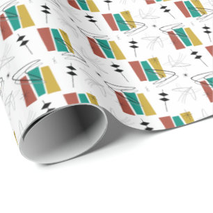 Retro Boom Wedge Geschenkpapier