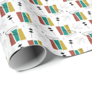 Retro Boom Wedge Geschenkpapier