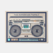 Retro Boombox Beige Fußmatte (Vorderseite)