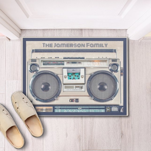Retro Boombox Beige Fußmatte (Von Creator hochgeladen)