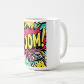 Retro Boombox Blast Kaffeetasse (VorderseiteRechts)