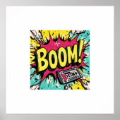 Retro Boombox Blast Poster (Vorne)