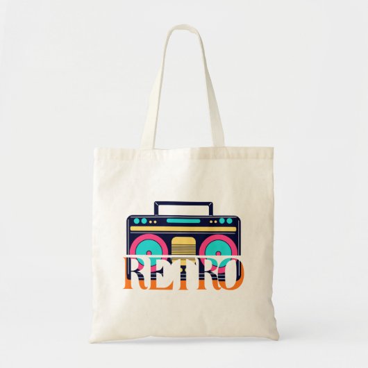 Retro - Boombox Classic Tote Bag Tragetasche (Vorne)