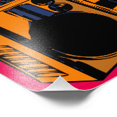 Retro Boombox Foto Erweiterung Pop-Art-Poster (Ecke)