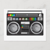 Retro-Boombox-Ghetto-Blaster-Grafik Postkarte (Vorderseite)