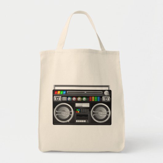 Retro-Boombox-Ghetto-Blaster-Grafik Tragetasche (Vorne)