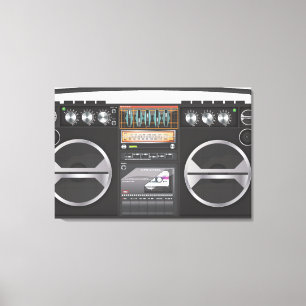 Retro-Boombox-Ghetto-Blaster Leinwanddruck