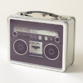 Retro Boombox Ghetto Blaster Music Metall Brotdose (Rückseite)