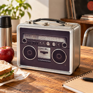 Retro Boombox Ghetto Blaster Musik Metall Brotdose
