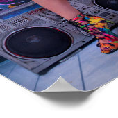 Retro Boombox Girl Poster (Ecke)